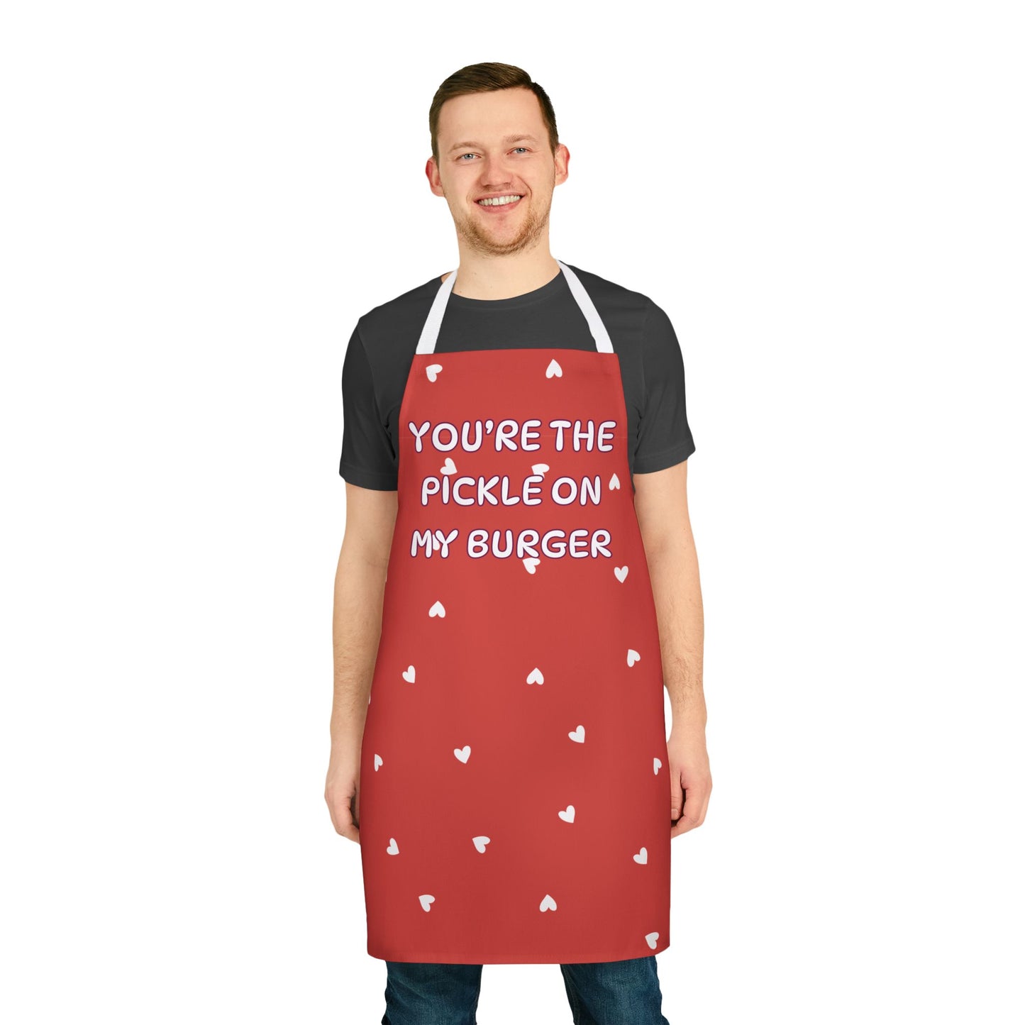 You're The Pickle On My Burger Valentines Apron, 5-Color Straps