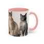 Kitties in a Row 4 Accent Mug 11oz