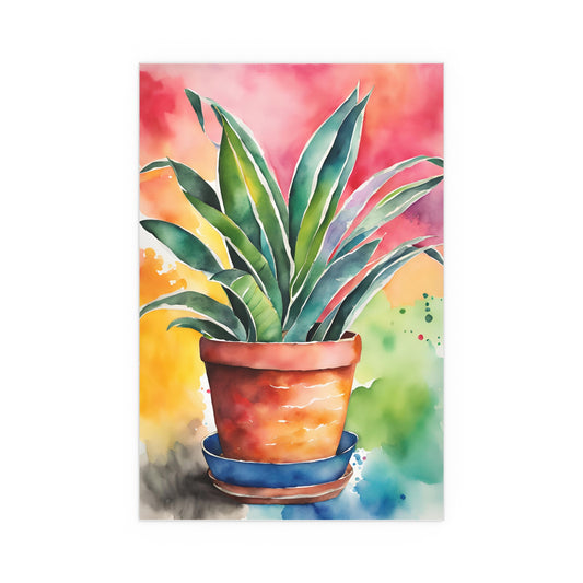 Multicolored Pot Plant 10 Indoor and Outdoor Silk Poster