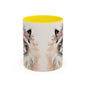 Floral Siamese Cat 04 Accent Coffee Mug - 11oz Perfect for Cat Lovers & Gifts