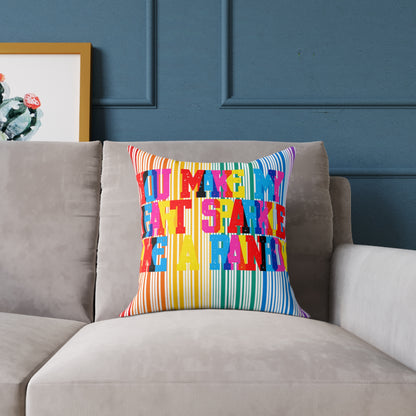 You Make My Heart Sparkle Like A Rainbow Poly Pillow