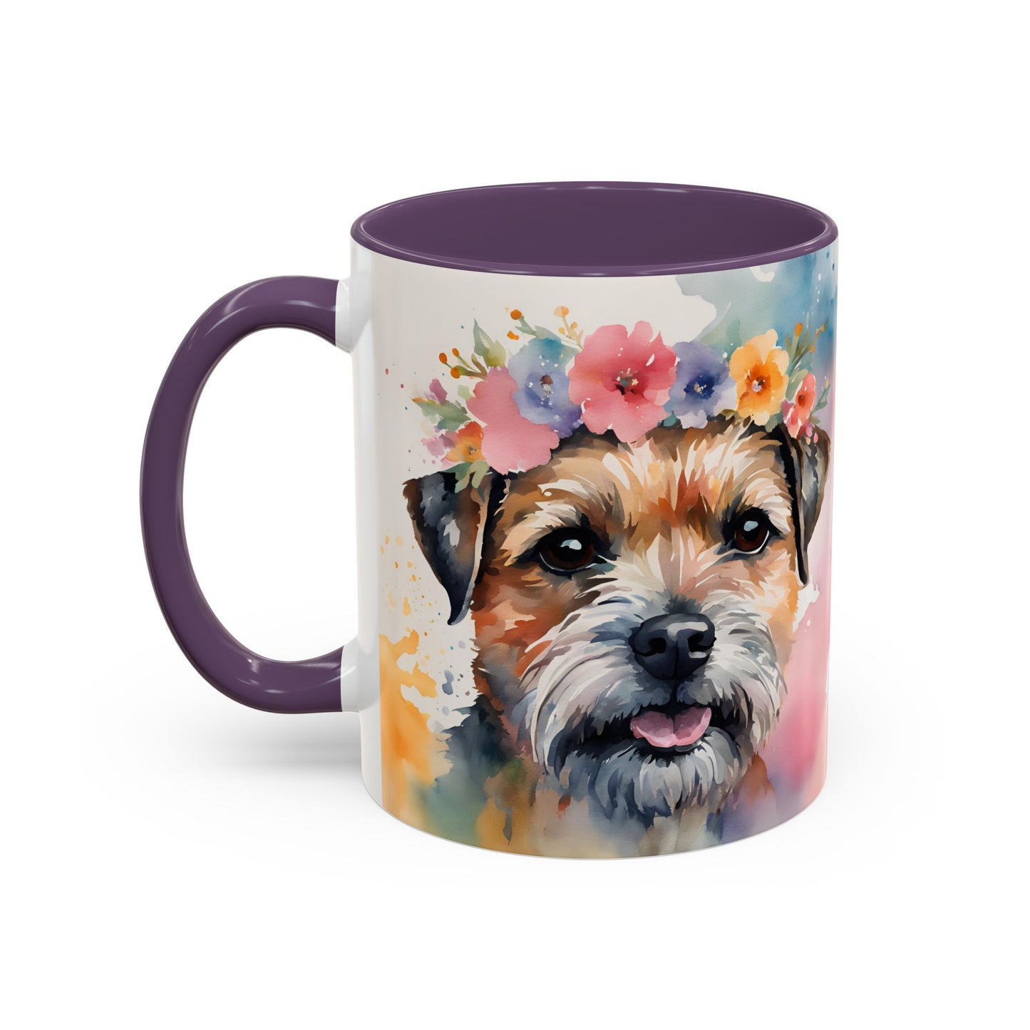 Border Terrier 03 Accent Coffee Mug - Dog Lover Gift
