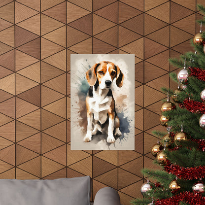Dogs Beagle 01 Matte Vertical Poster