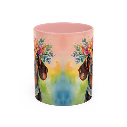 Dachshund 04 Accent Coffee Mug - Dog Lover Gift