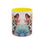 Floral Siamese Cat 03 Accent Coffee Mug - 11oz Perfect for Cat Lovers & Gifts