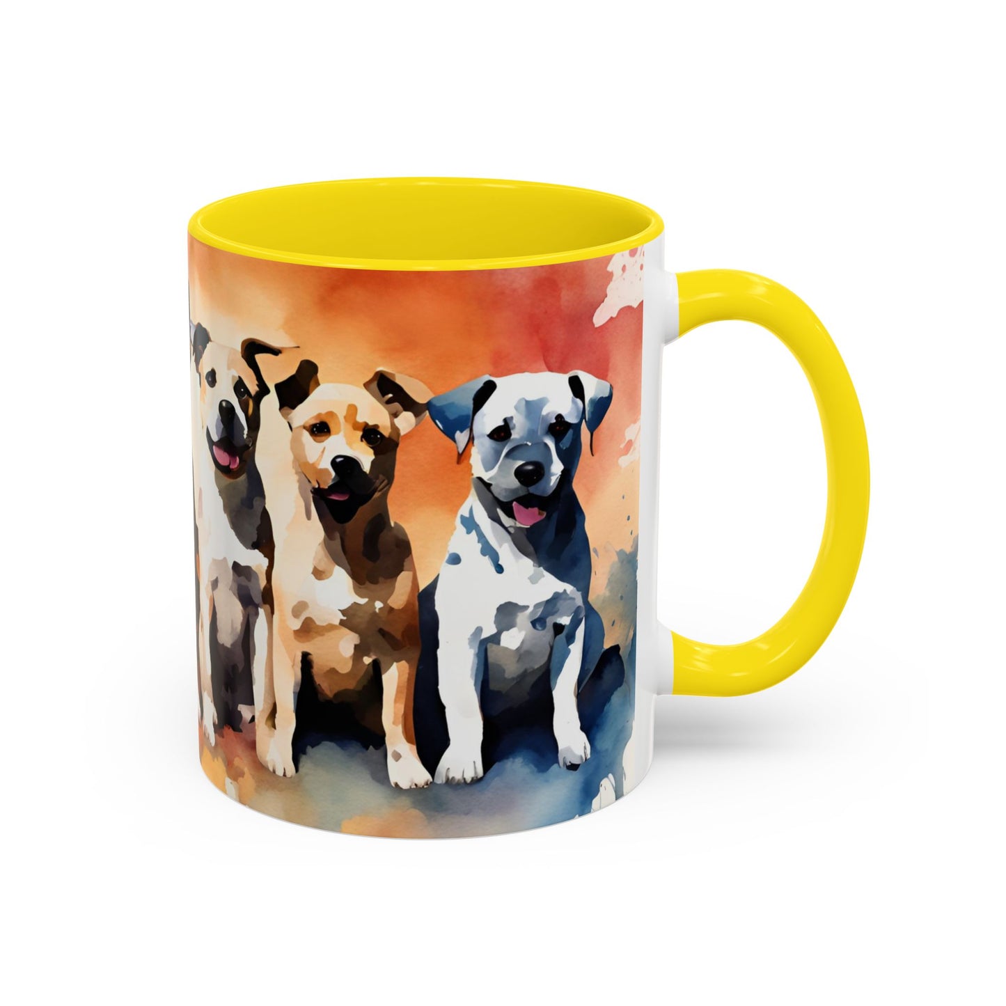 Multicoloured Doggies 4 Accent Mug 11oz