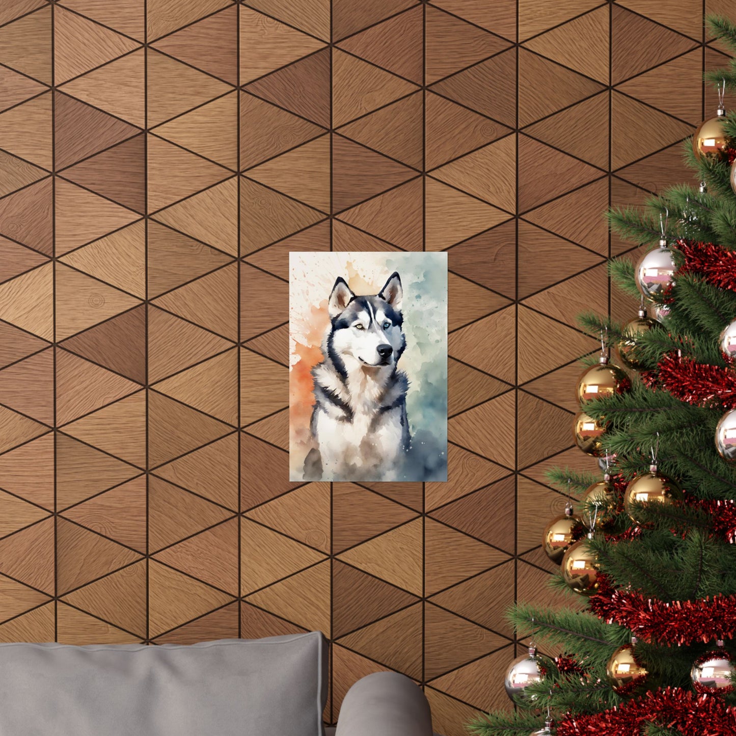 Dogs Husky 02 Matte Vertical Poster