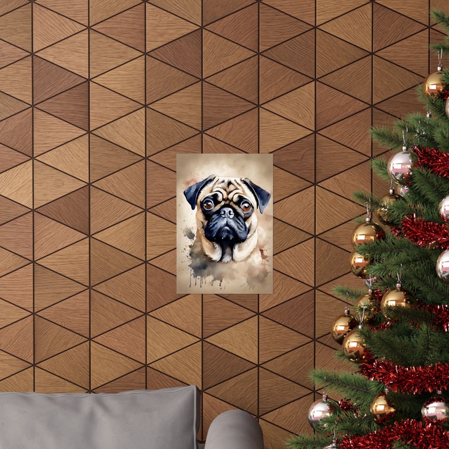 Dogs Pug 01 Matte Vertical Poster