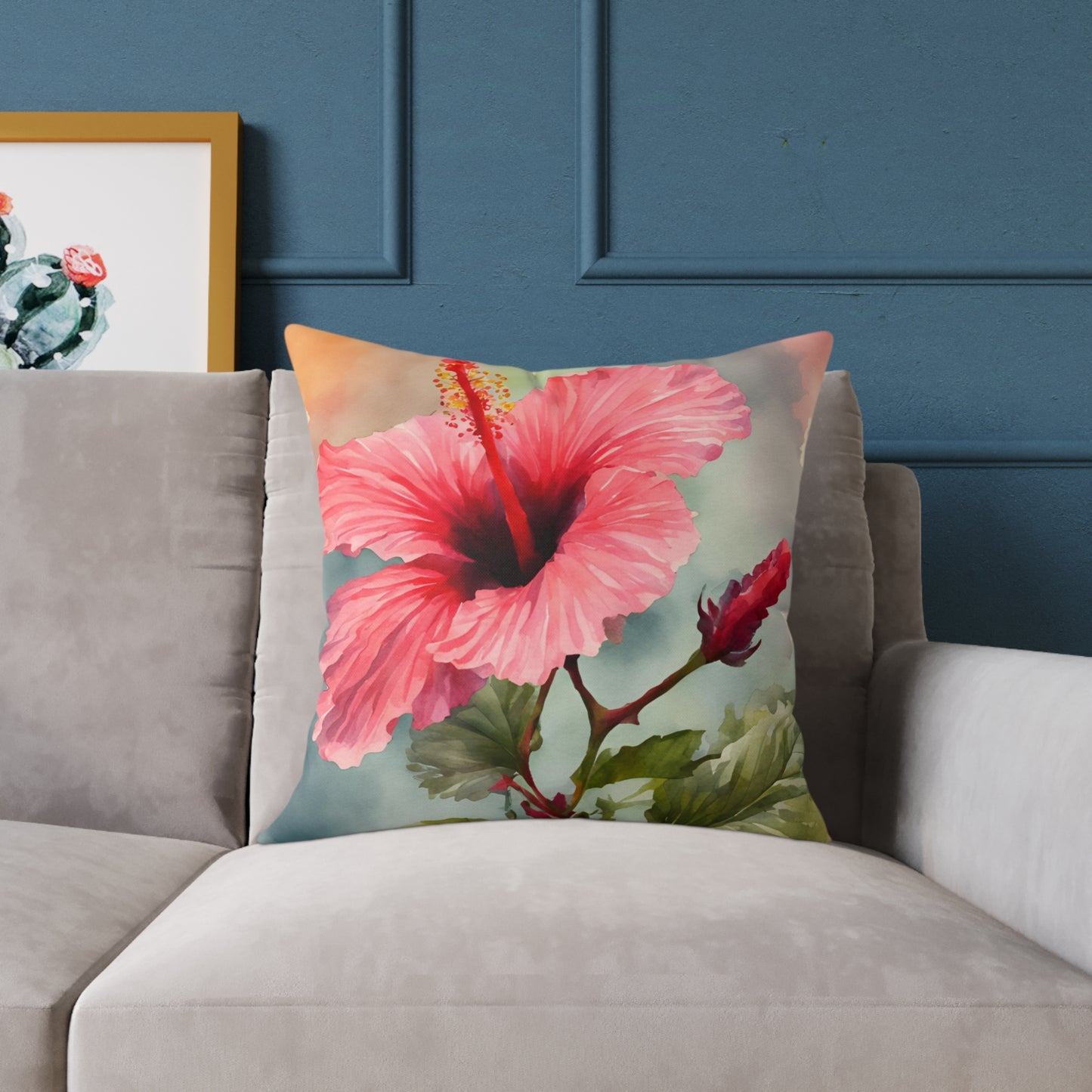 Hibiscus 04 Poly Pillow - Natures Beauty Design
