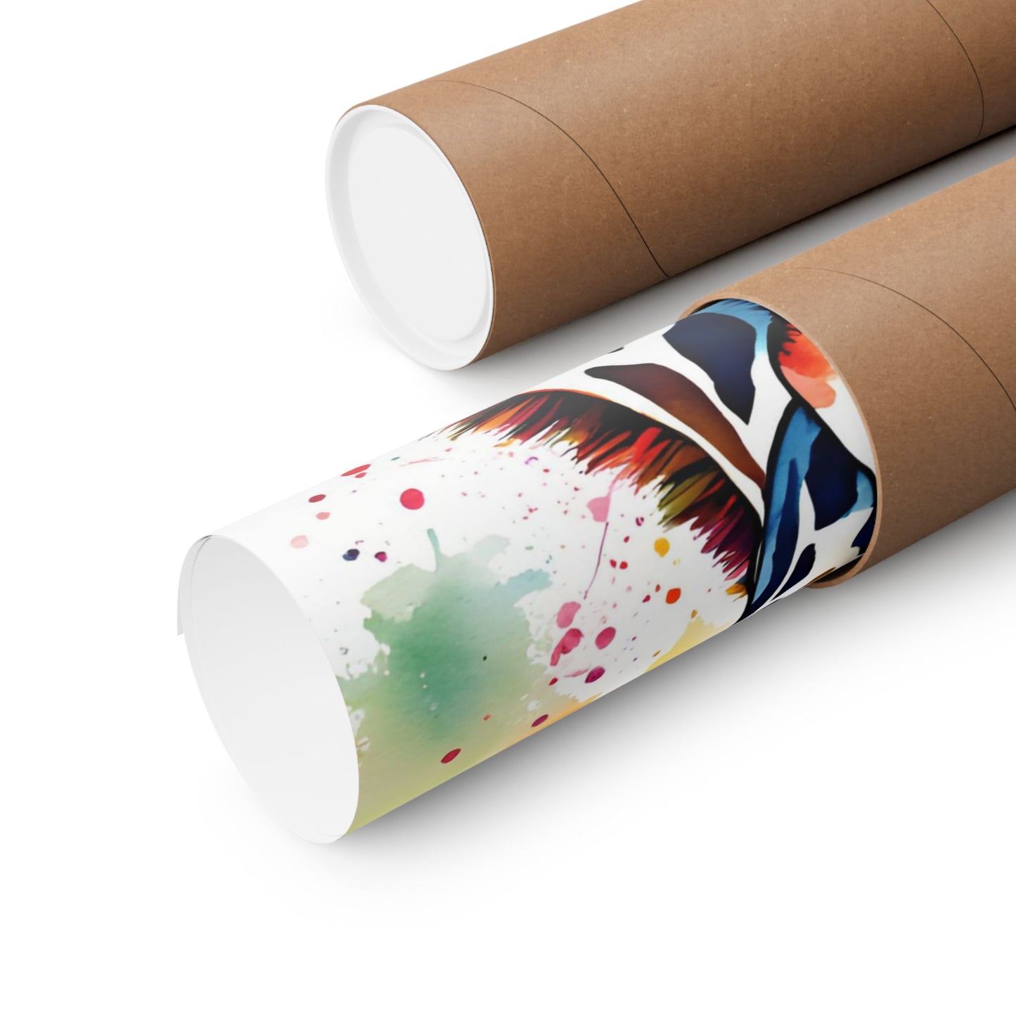 Multicolored Giraffe 04 Matte Vertical Poster