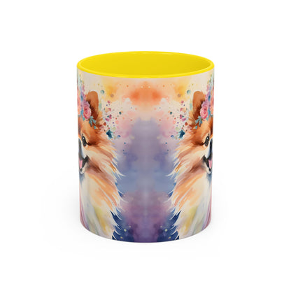 Pomeranian 04 Accent Coffee Mug - Dog Lover Gift