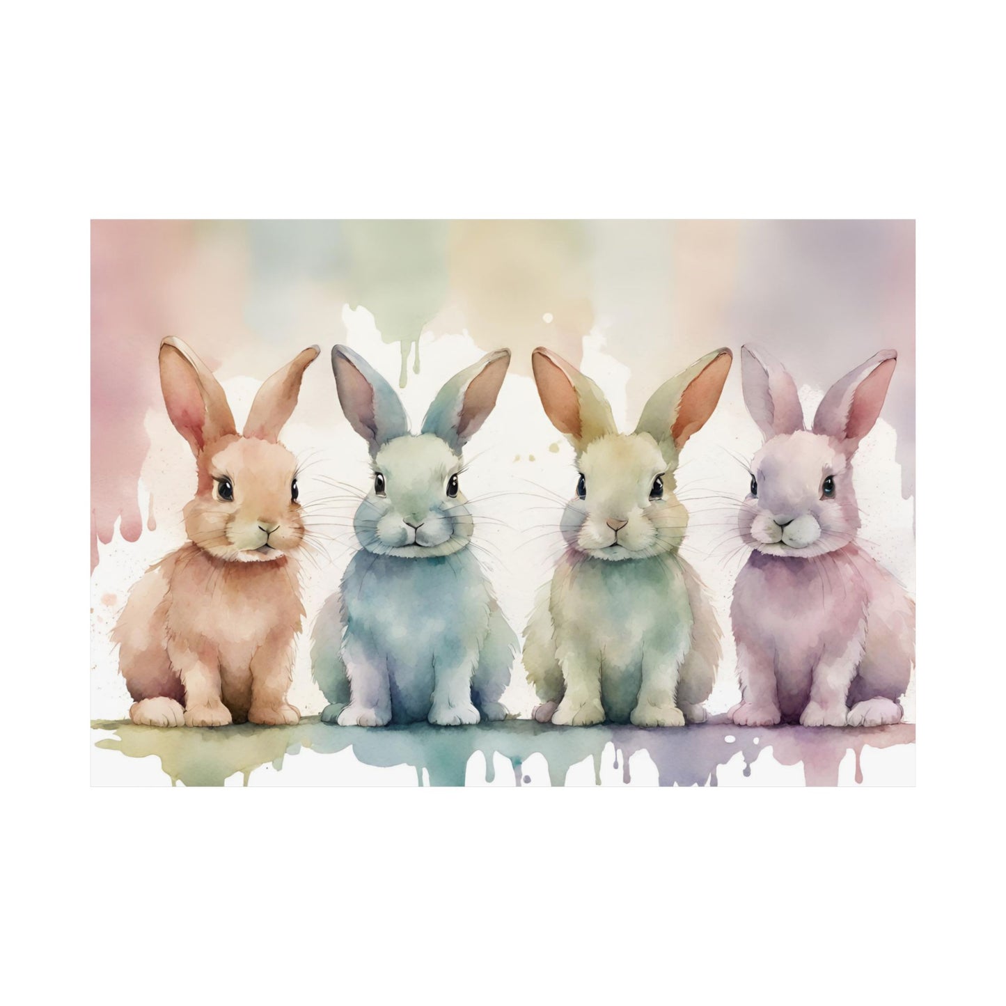 Nursery Bunnies 6 Matte Horizontal Posters