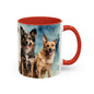 Multicoloured Doggies 6 Accent Mug 11oz