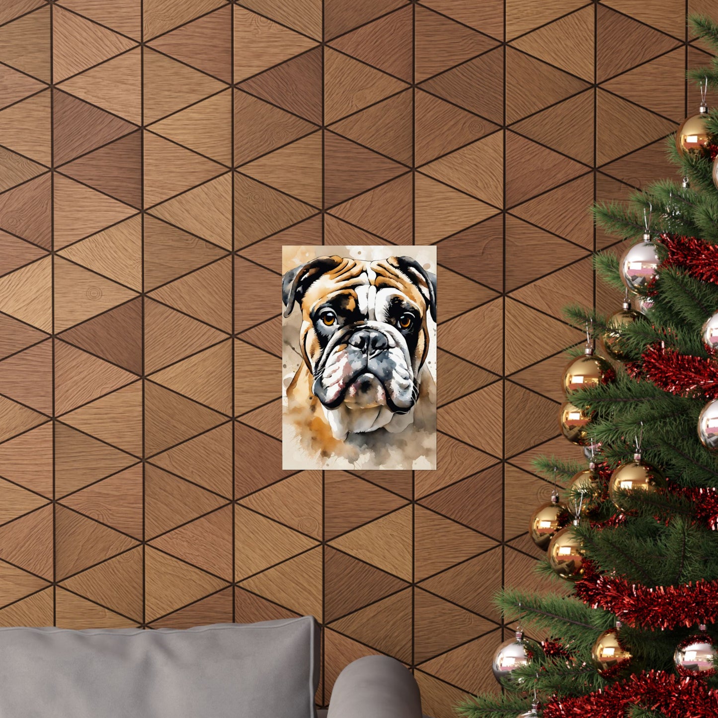 Dogs Bulldog 01 Matte Vertical Poster