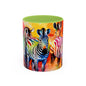 Multicoloured Zebra 3 Accent Mug 11oz