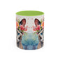 Floral Siamese Cat 03 Accent Coffee Mug - 11oz Perfect for Cat Lovers & Gifts