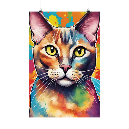 Multicolored Pussycat 4 Matte Vertical Poster