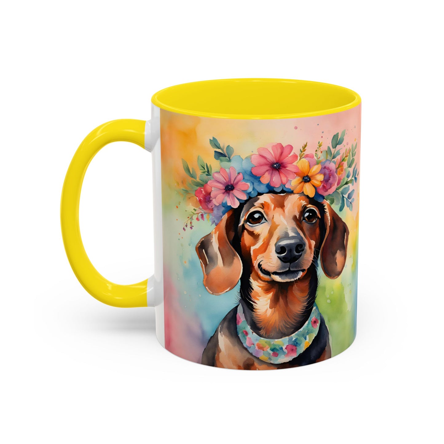 Dachshund 04 Accent Coffee Mug - Dog Lover Gift
