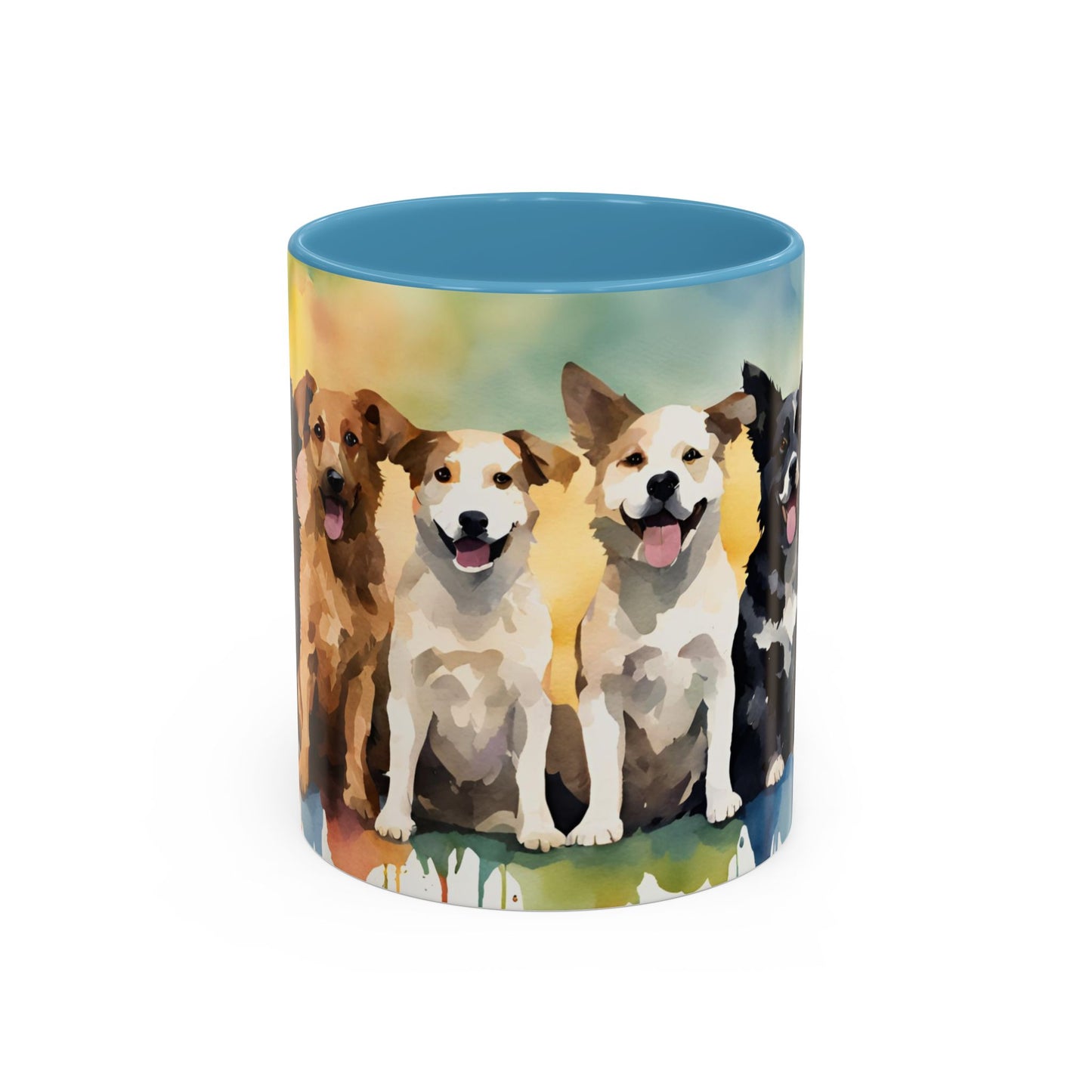 Multicoloured Doggies 2 Accent Mug 11oz