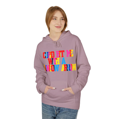 Cupid Hit Me With A Rainbow Arrow Unisex Valentines Hoodie