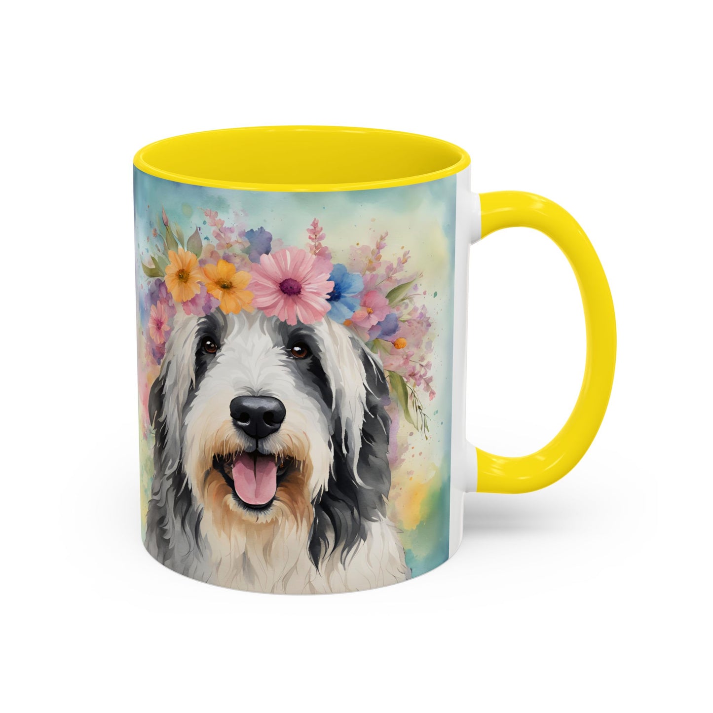 Bearded Collie 02 Accent Coffee Mug - Dog Lover Gift