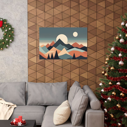 Retro mountains 1 Matte Horizontal Posters