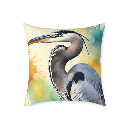 Heron 01 Poly Pillow - Natures Beauty Design