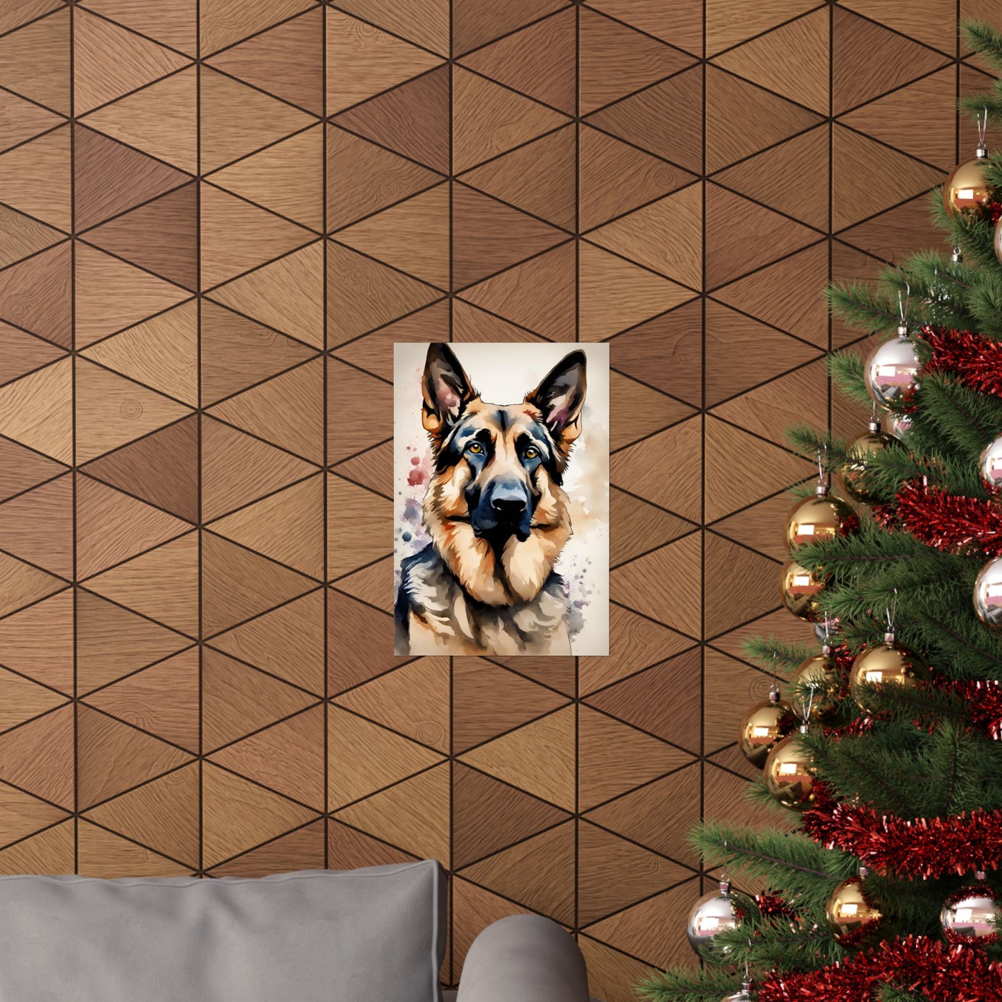 Dogs German Shepherd 03 Matte Vertical Poster