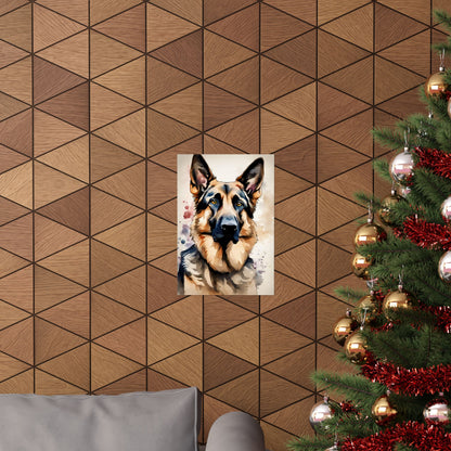 Dogs German Shepherd 03 Matte Vertical Poster