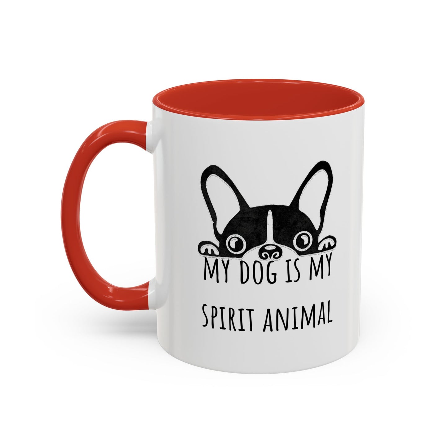 My Dog Is My Spirit Animal Accent Coffee Mug (11oz)