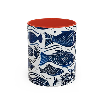 Fish 11 Accent Coffee Mug (11oz)