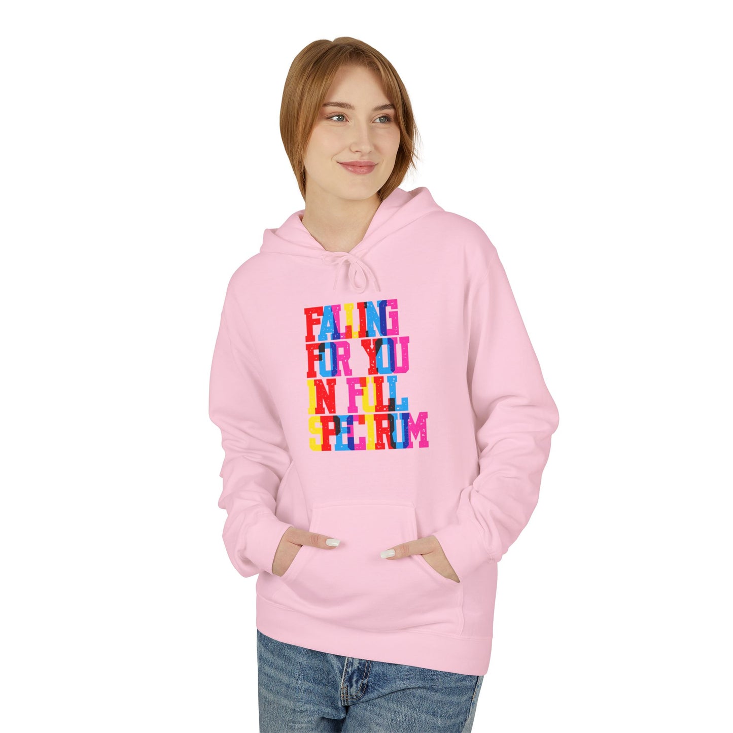 Falling For You In Full Spectrum Unisex Valentines Hoodie