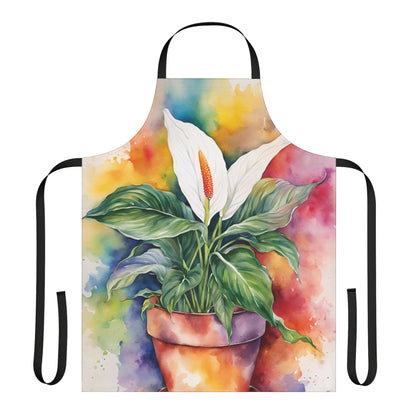 Multicolored Pot Plant 3 Adult Apron (AOP)