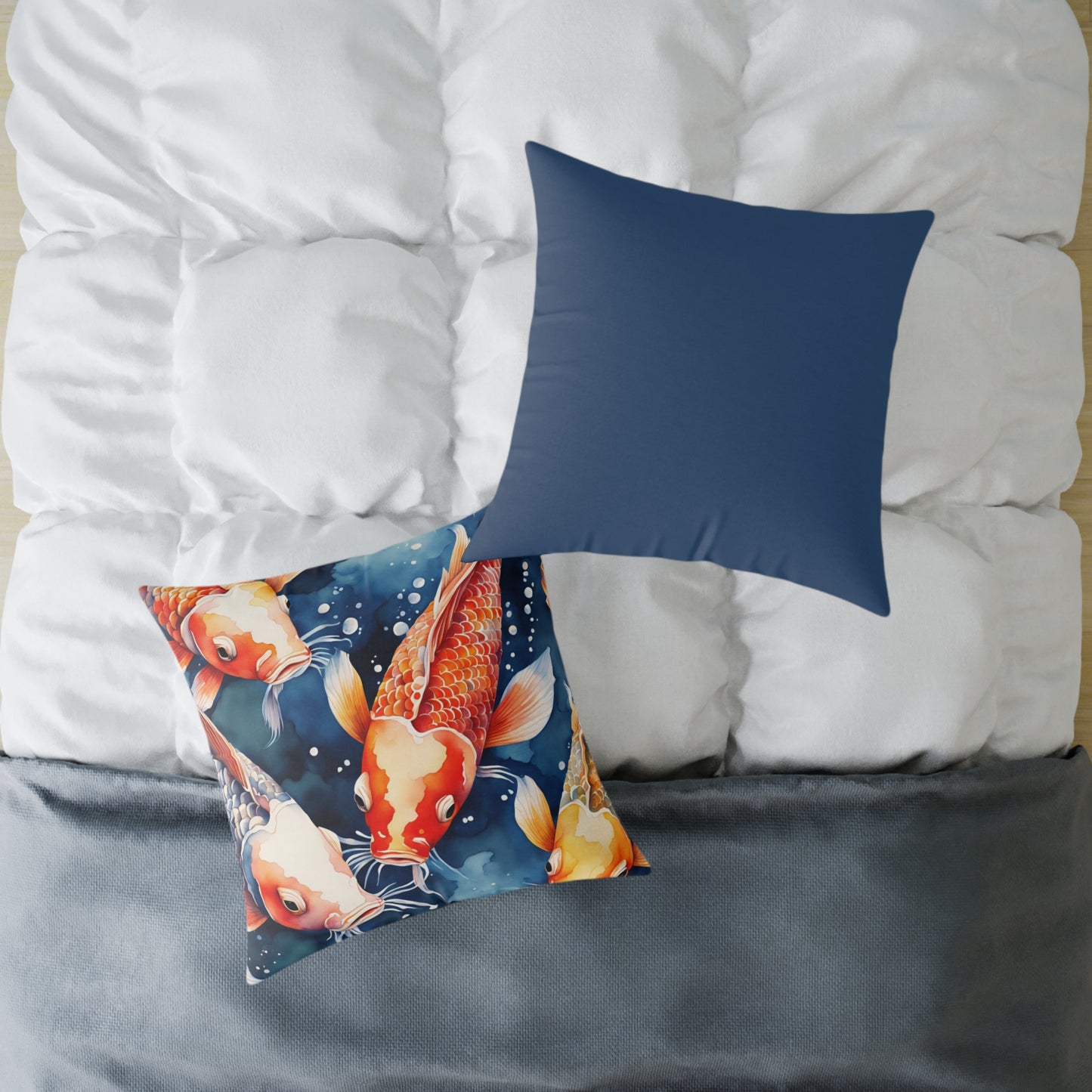 Koi Carp 03 Poly Pillow - Natures Beauty Design