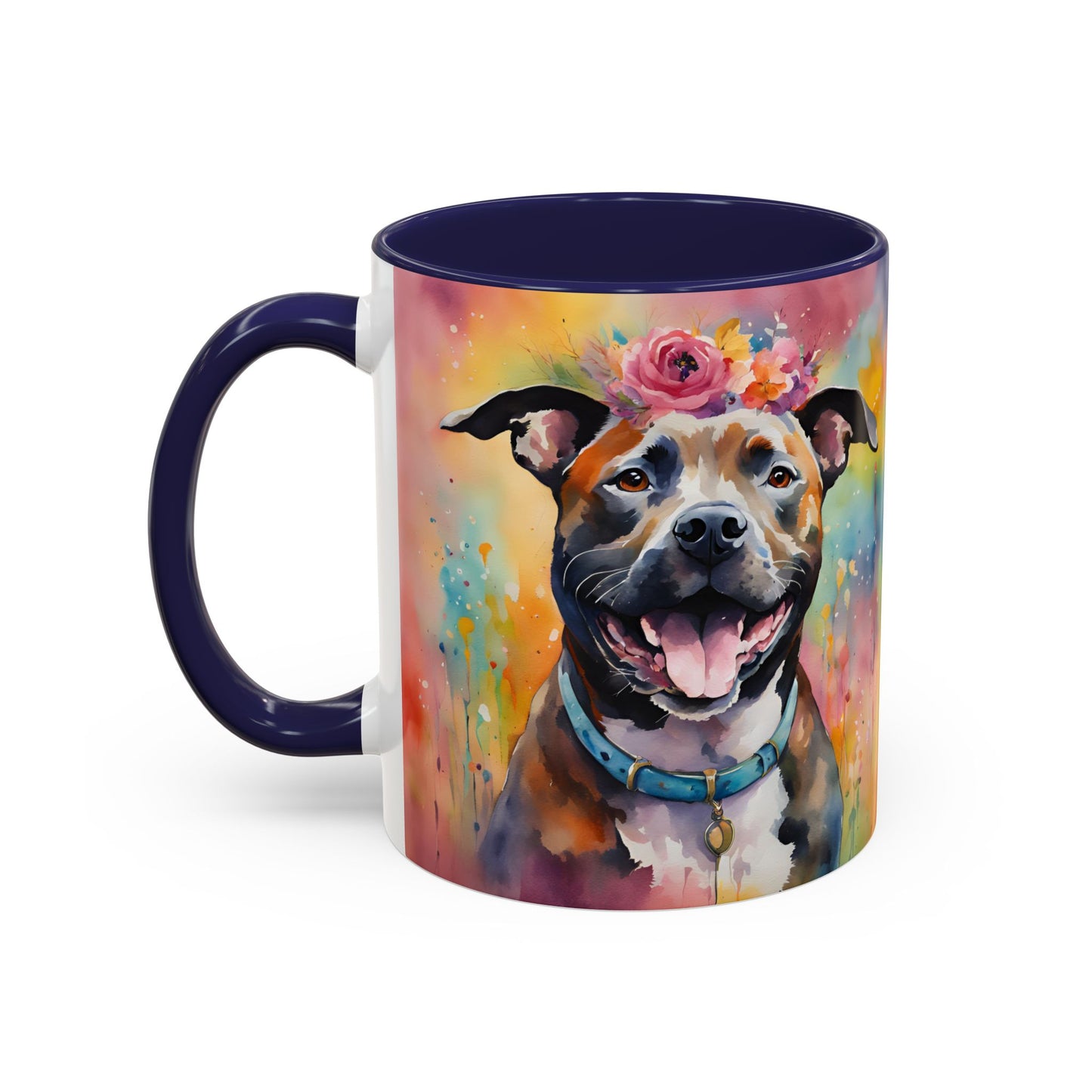 Staffordshire Bull Terrier 04 Accent Coffee Mug - Dog Lover Gift