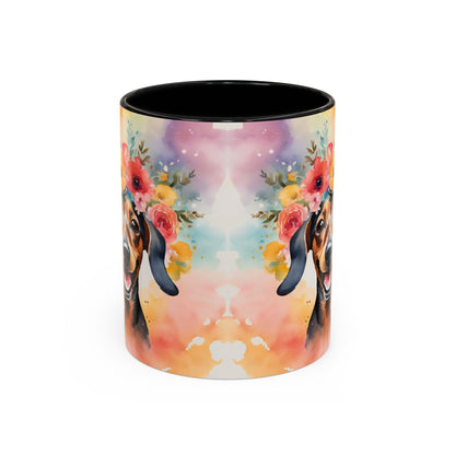 Dachshund 02 Accent Coffee Mug - Dog Lover Gift