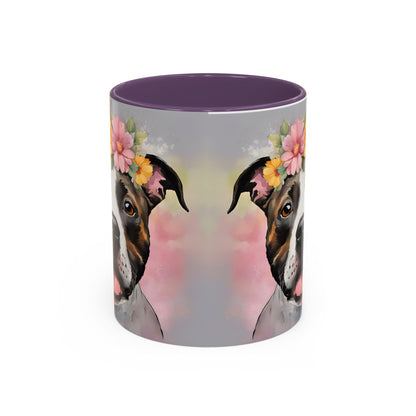 Staffordshire Bull Terrier 01 Accent Coffee Mug - Dog Lover Gift