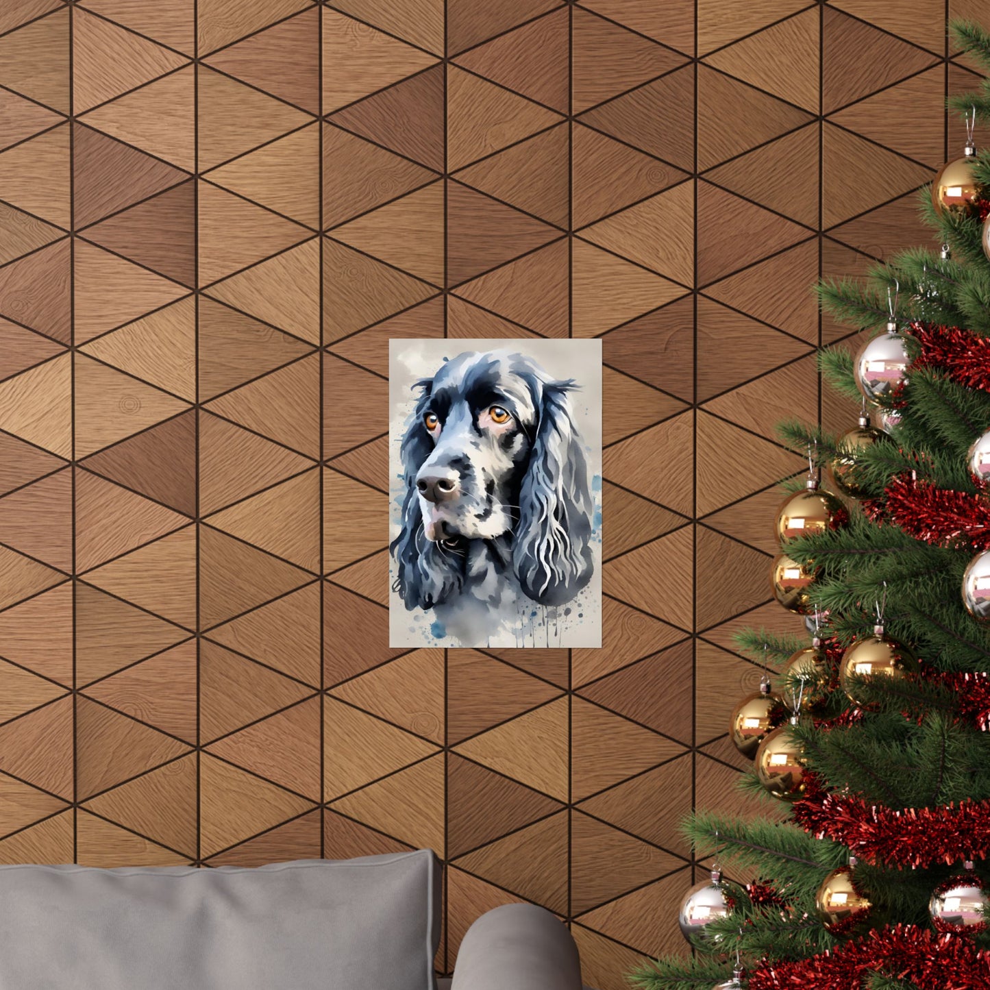 Dogs Blue Roan Cocker Spaniel 02 Matte Vertical Poster