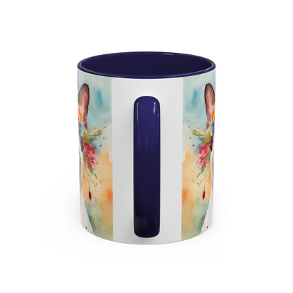 Floral Siamese Cat 03 Accent Coffee Mug - 11oz Perfect for Cat Lovers & Gifts