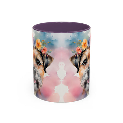 Border Terrier 03 Accent Coffee Mug - Dog Lover Gift