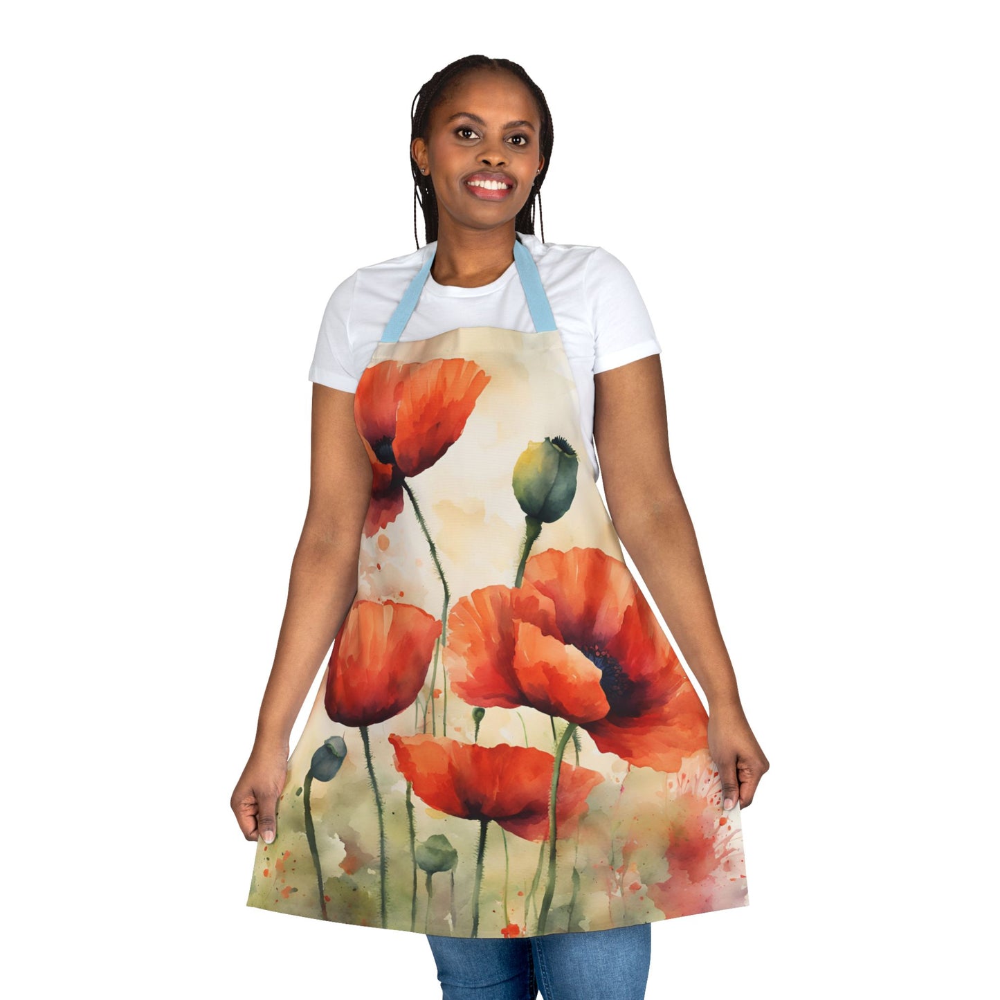 Poppies 02 Apron 5-Color Straps