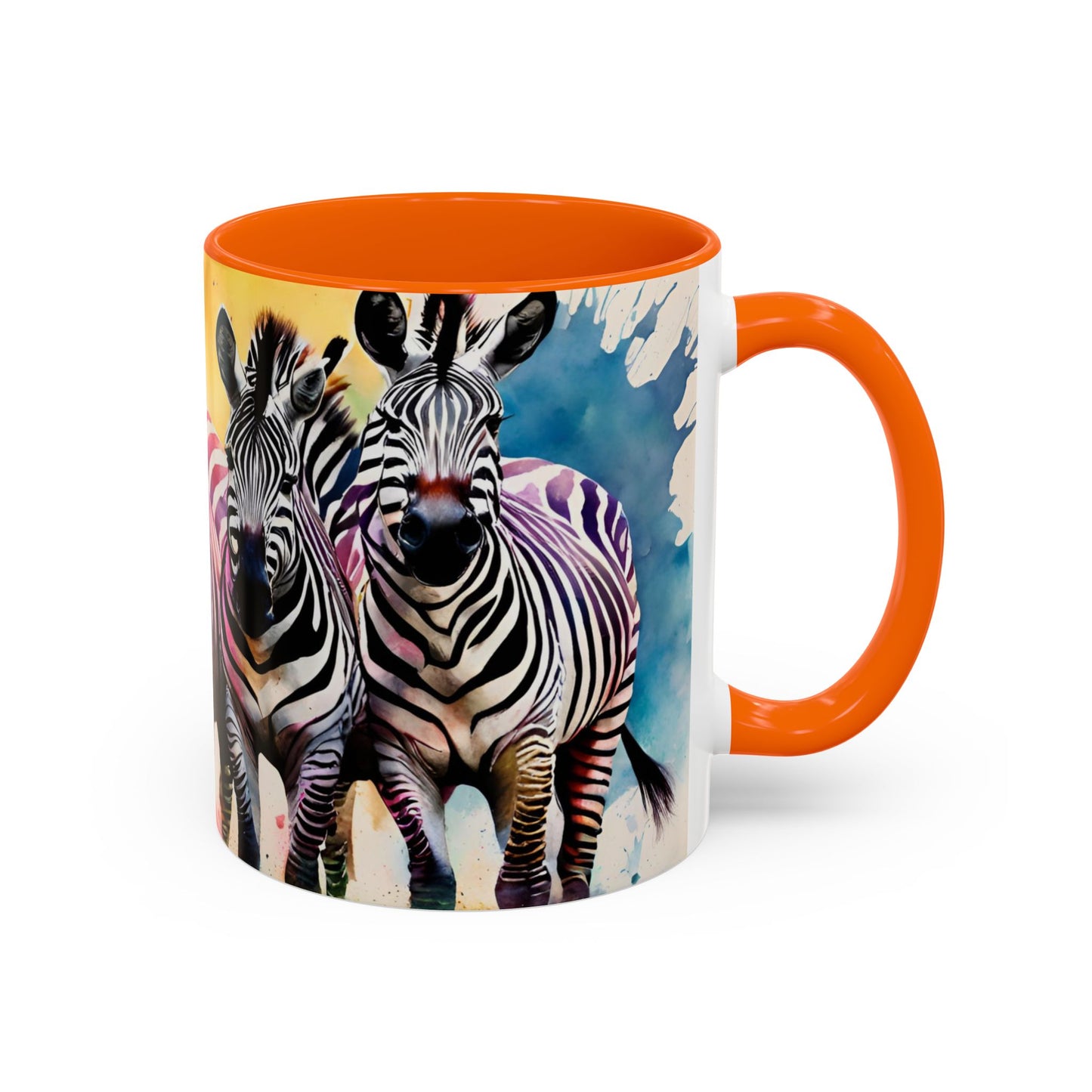 Multicoloured Zebra 2 Accent Mug 11oz