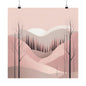 Lonely Forest Pink 19 Matte Square Posters