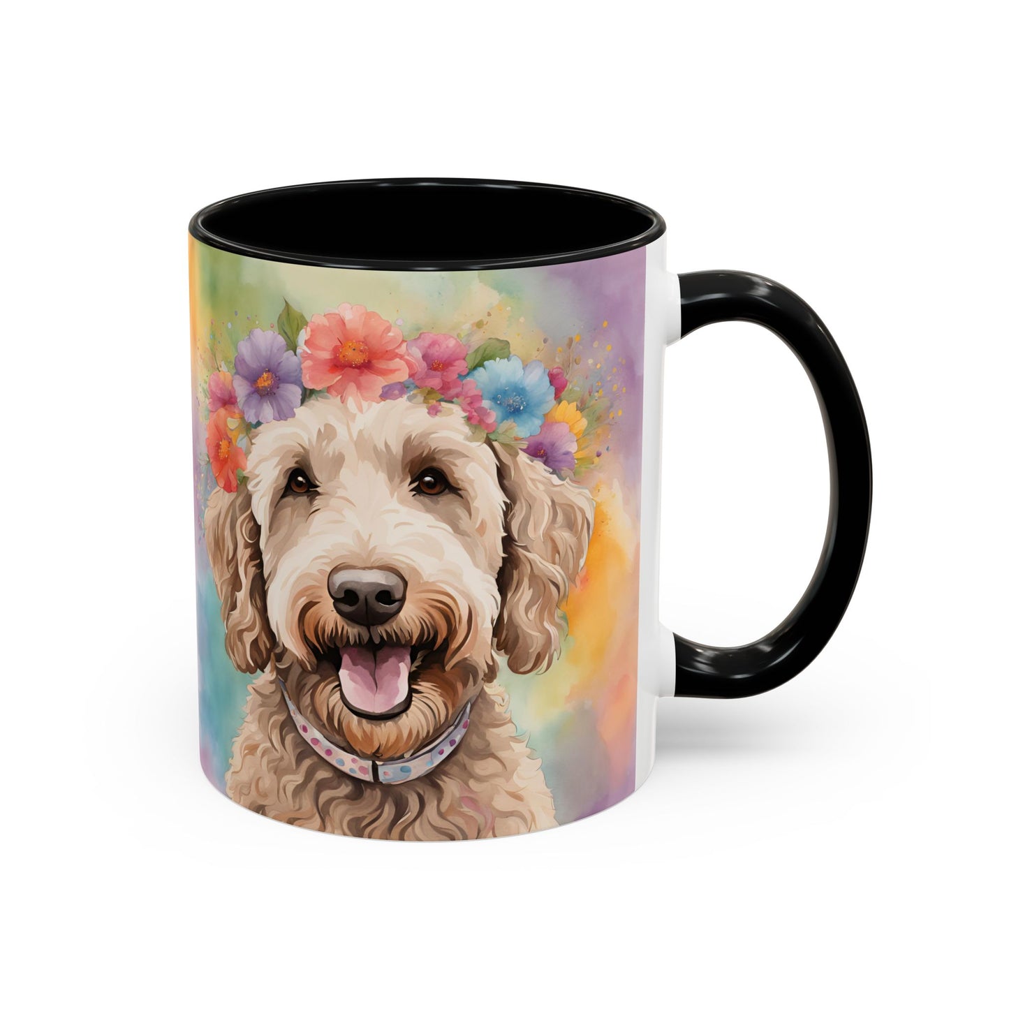 Labradoodle 01 Accent Coffee Mug - Dog Lover Gift