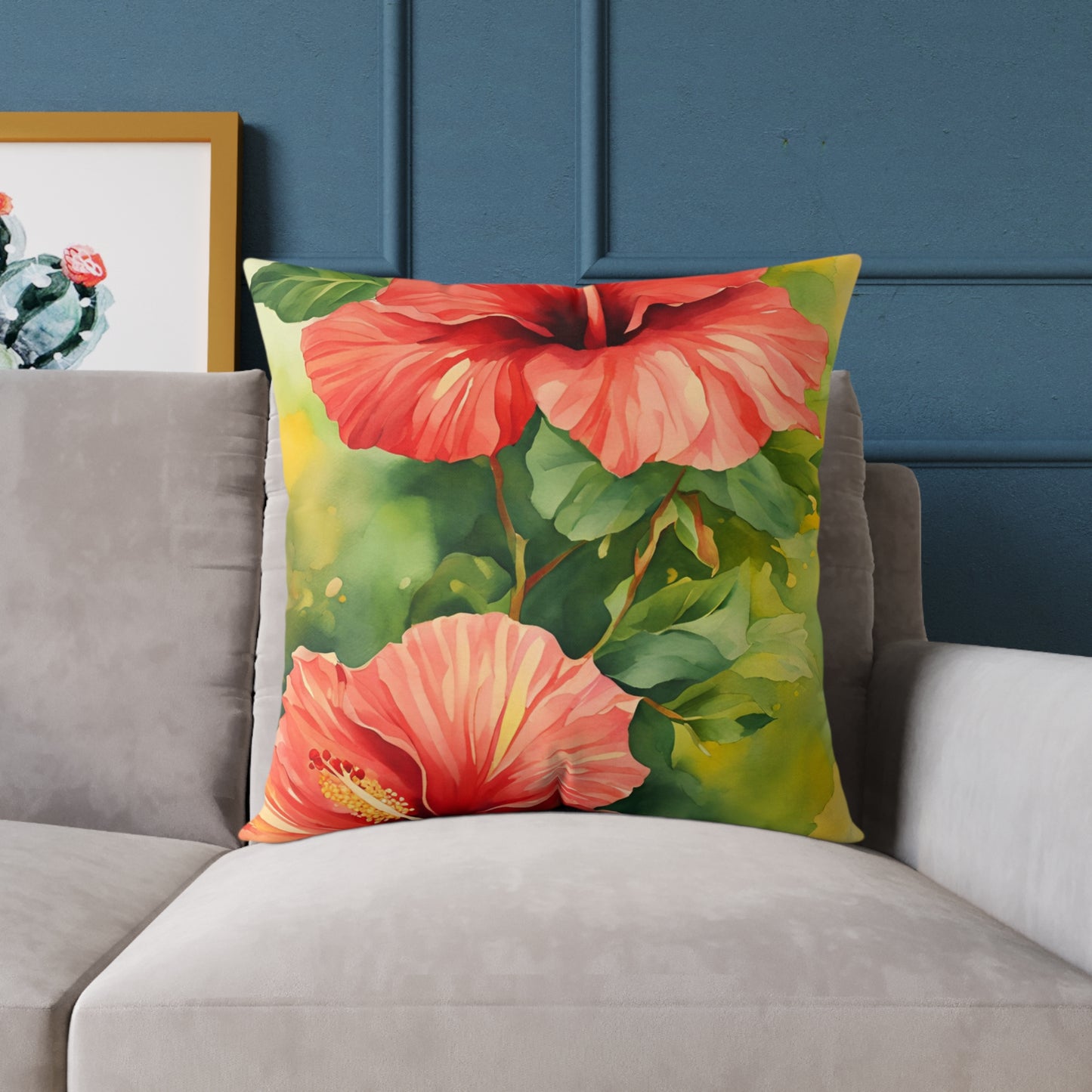 Hibiscus 01 Poly Pillow - Natures Beauty Design