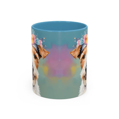 Fox Terrier 02 Accent Coffee Mug - Dog Lover Gift