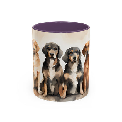 Doggies in a Row 2 Accent Mug 11oz