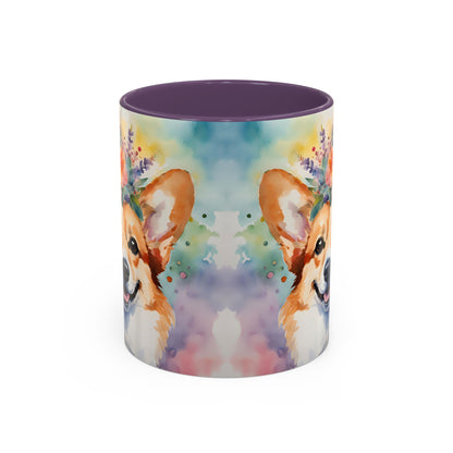 Corgi 04 Accent Coffee Mug - Dog Lover Gift