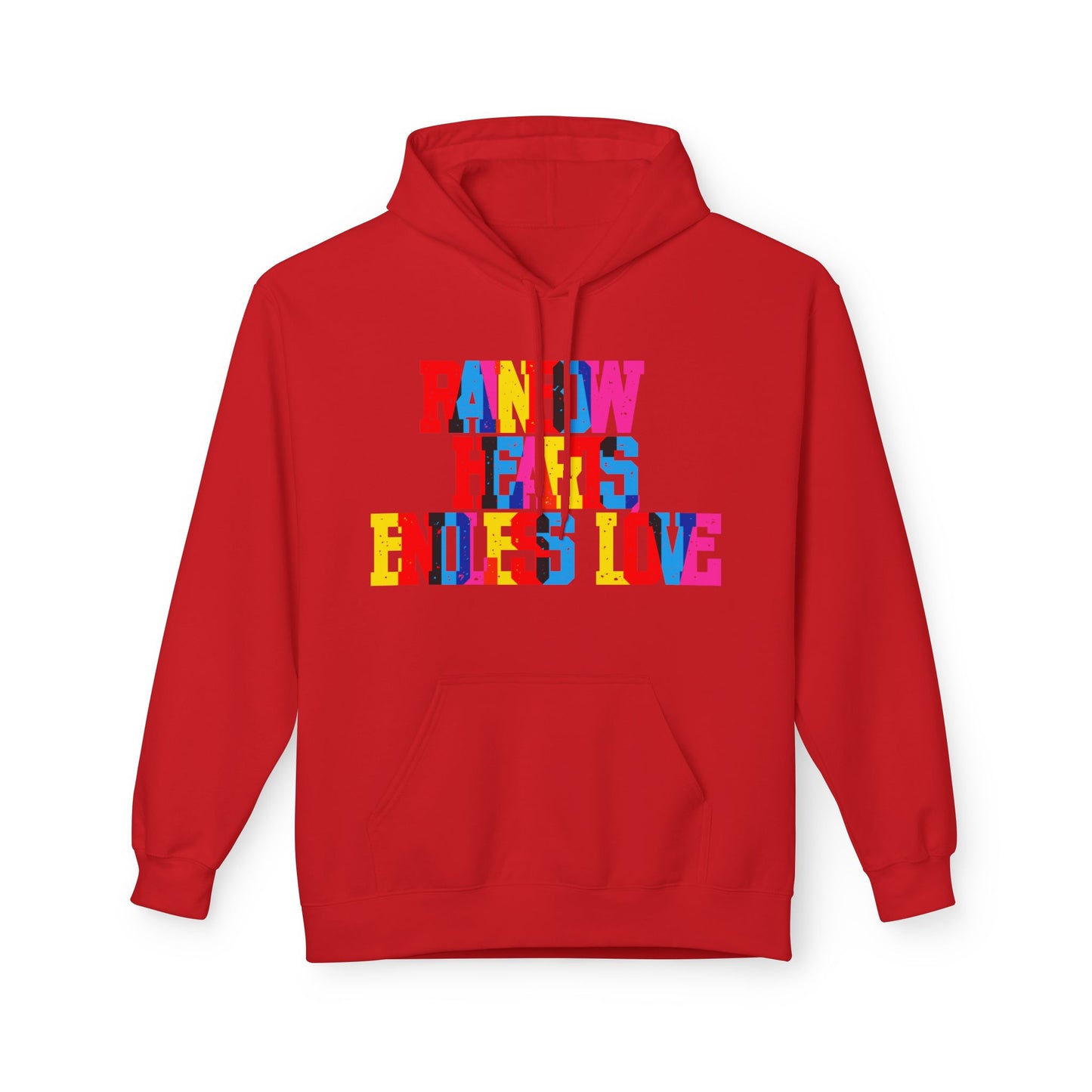 Rainbow Hearts Endless Love Unisex Valentines Hoodie