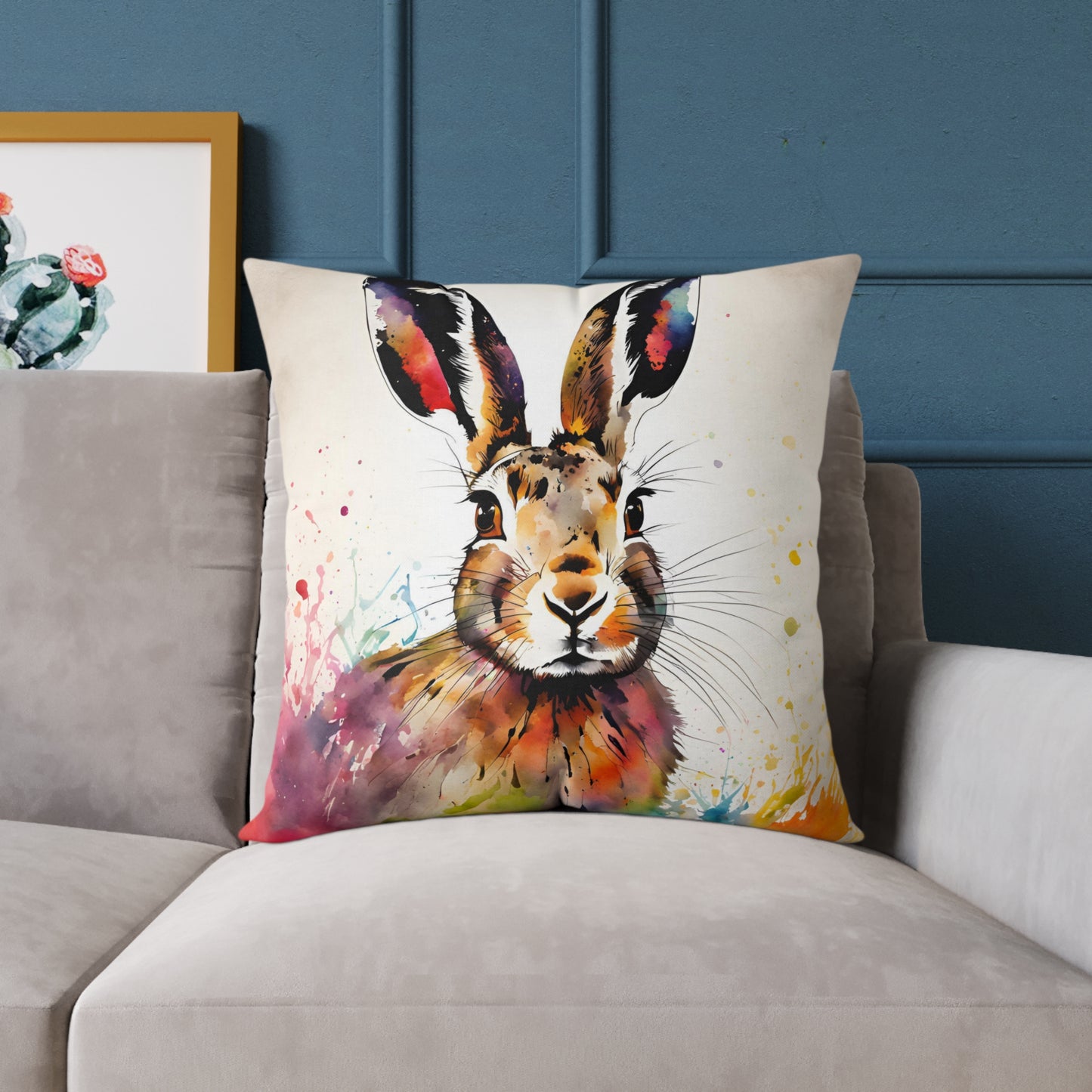 Hare 02 Poly Pillow - Natures Beauty Design